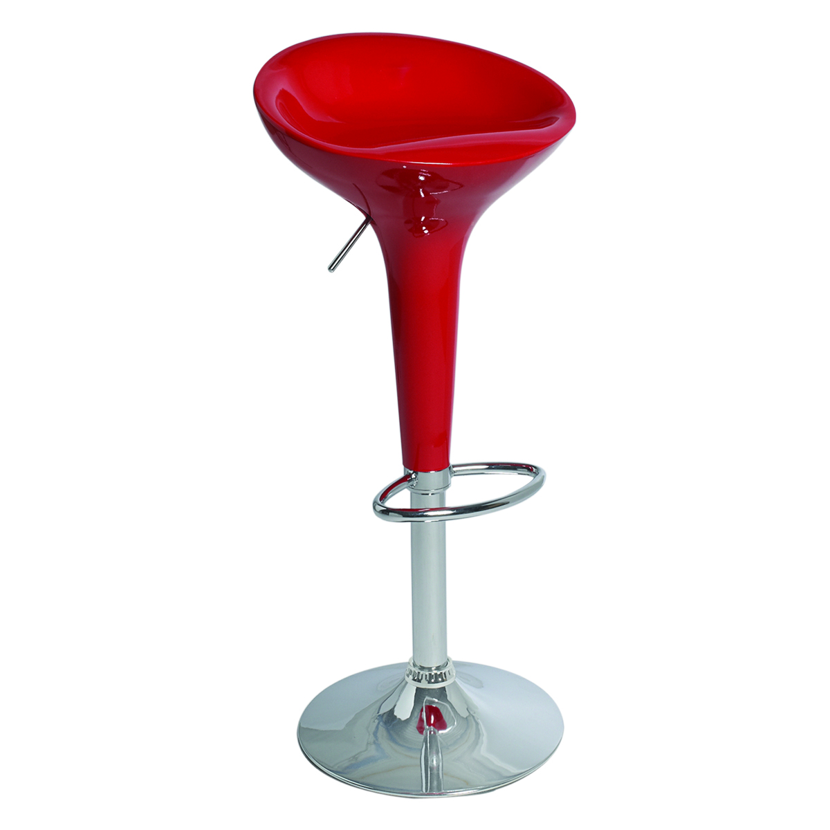 tabouret zig zag rouge
